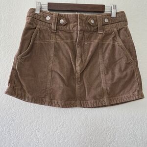 Free People We The Free Sterling Cord Mini Skirt Brown Size 31